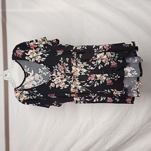 Torrid Super Soft Multi-colored Floral Babydoll Top.